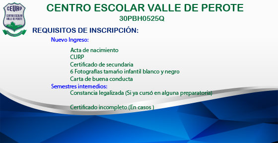 Requisitos de inscripción